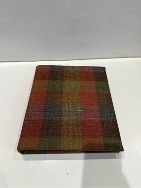 Vintage Plaid Fabric Covered Hardcover Photo Album